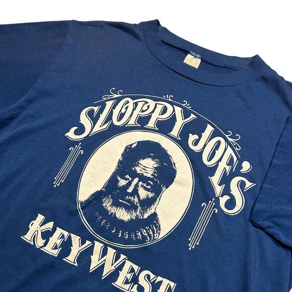Vintage 80s Sloppy Joe’s Key West Bar T-Shirt Ernest Hemingway XL - Picture 2 of 4